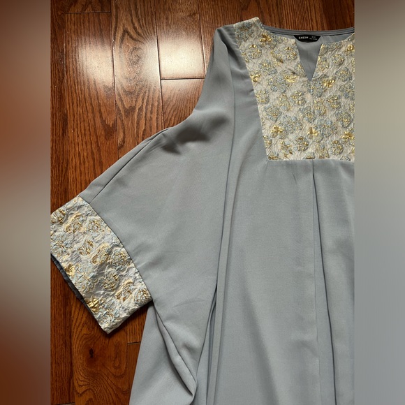 NOTCH NECK EMBROIDERY DETAIL KAFTAN - Picture 2 of 7